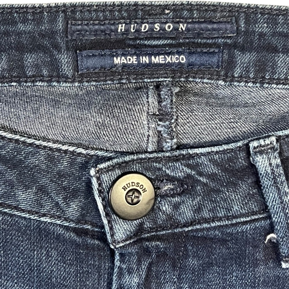 Hudson Jeans Carly Women's Blue Dark Wash Straight Leg Fit Denim Pants Size 26 - Picture 2 of 11